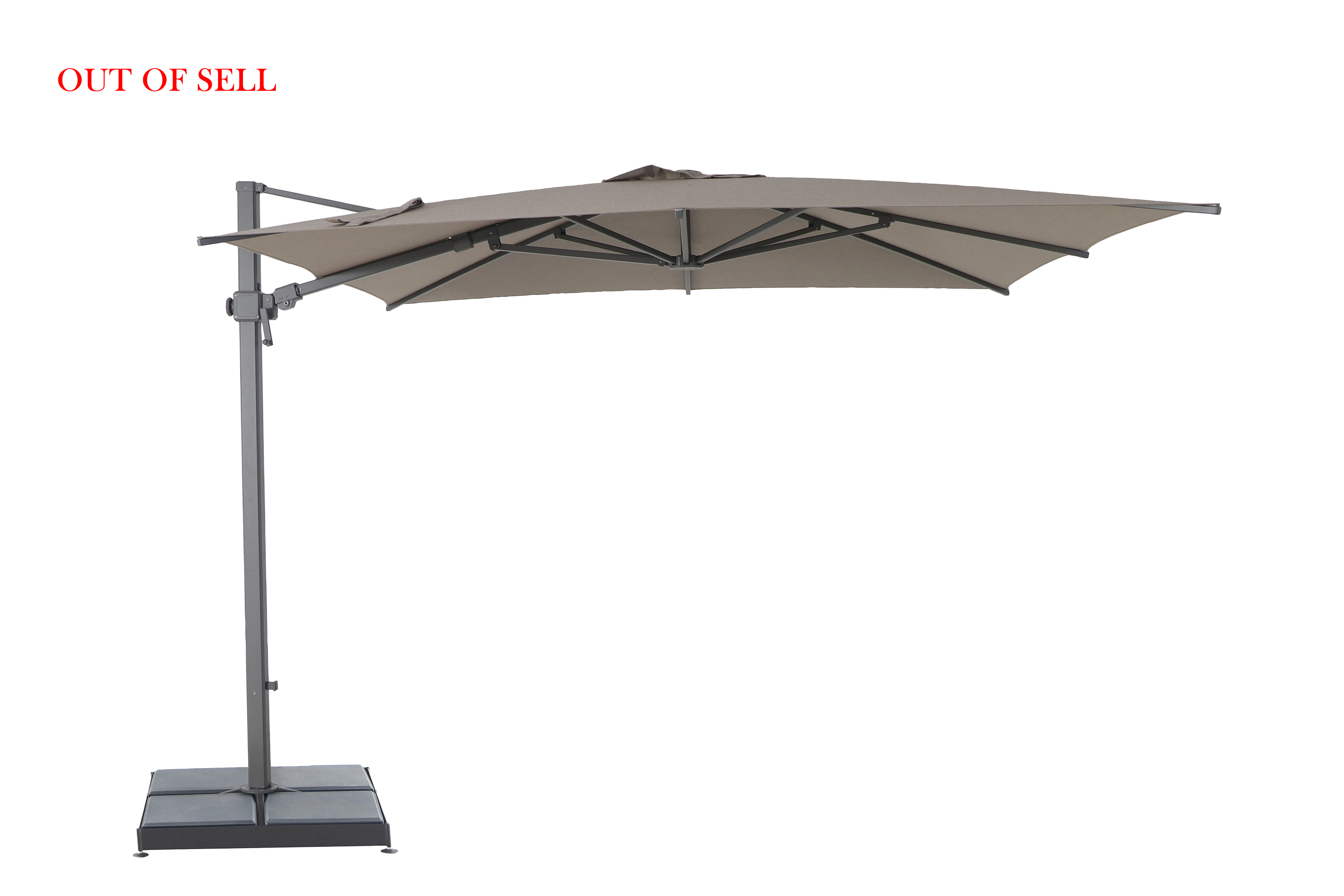 10ft Square Full Aluminum Stylish Cantilever Patio Umbrella KANI