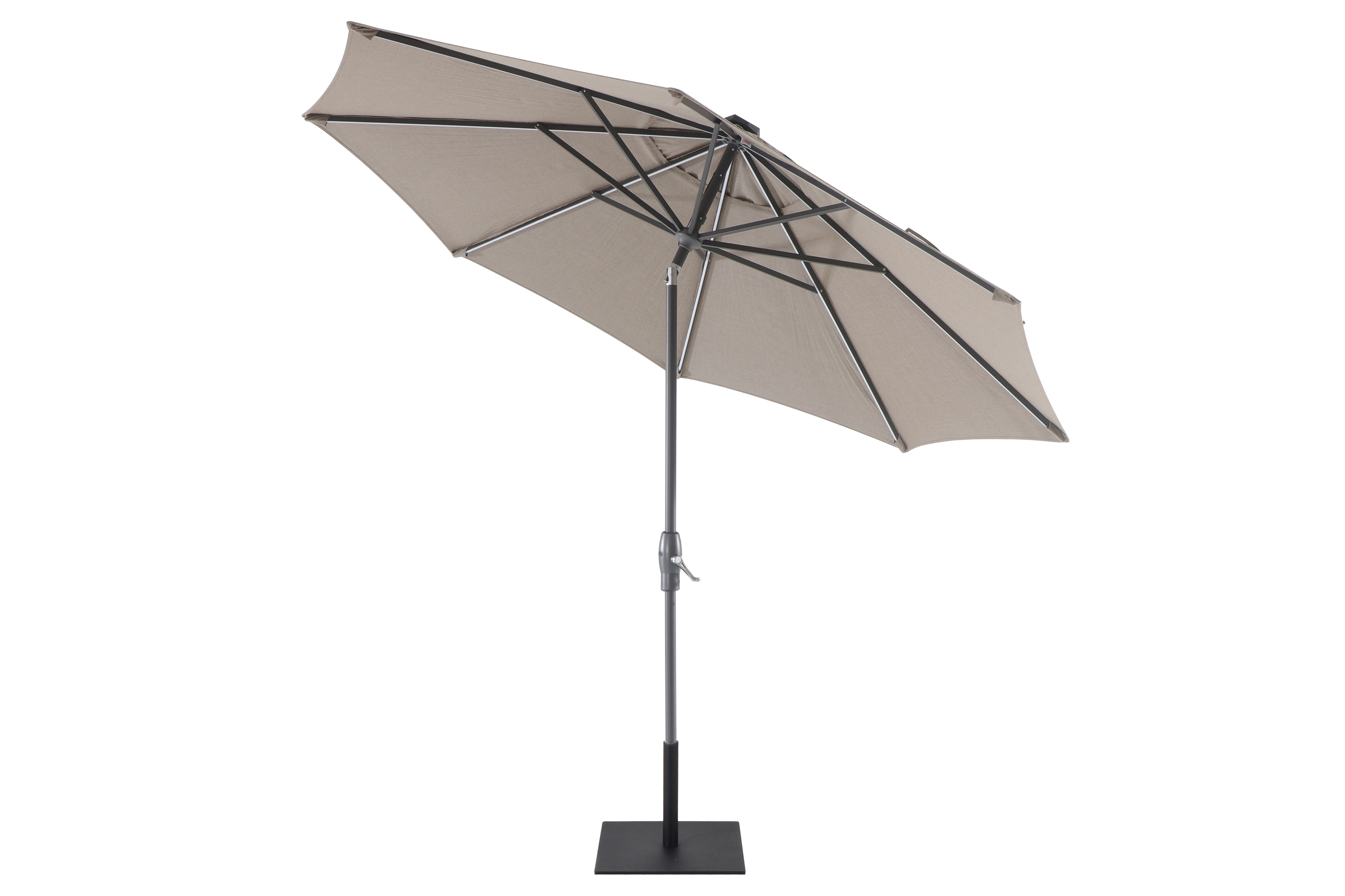 9ft Solar LED Commercial Full Aluminum Garden Market Umbrella, NIKA ...